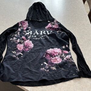 Floral Black and Pink Women's Tunic by Karv